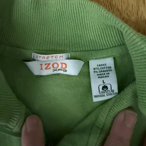 Izod Light Green zip up jacket - Picture 3 of 4